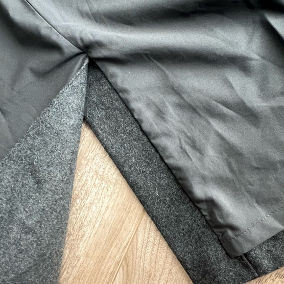 Trouvé sleeveless wool blend long vest jacket with lapel and hook closure Large - Picture 9 of 14